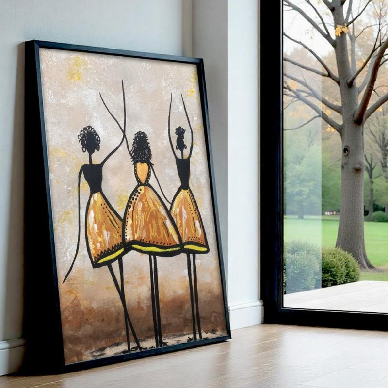 ماركتنا لوحة قماشية بتصميم تجريدي مع برواز مجوف مقاس (120x80) قطعة واحدة - Image 2