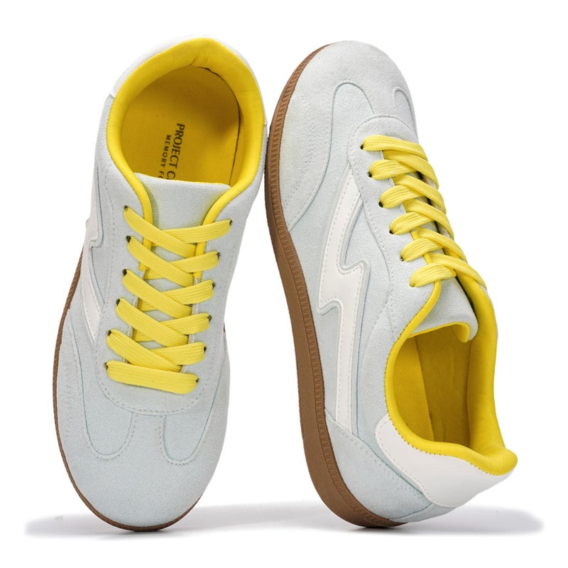 Project Cloud Fashion Sneakers for Women 2026 - Lace-Up Shoes Trendy Women Sneakers with Memory Foam Insole Women's Fashion Sneakers Non-Slip Womens Shoes (Irita, LIMEMICRO,6) - Image 1