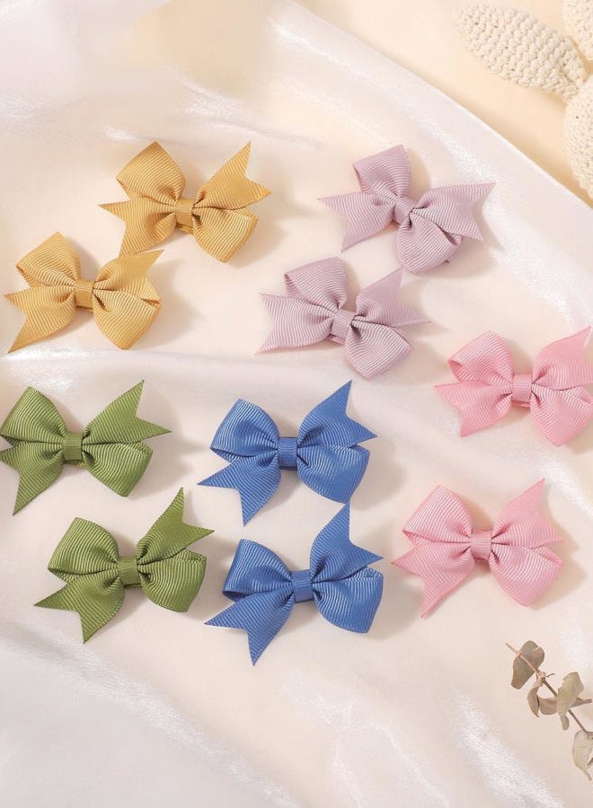 doboi 50PCS 2'' Baby Hair Bows Clips Fully Lined Tiny Grosgrain Boutique Solid Ribbon Mini Bows Alligator Clips for Girls Teens Infants Kids Toddlers Newborn - Image 4