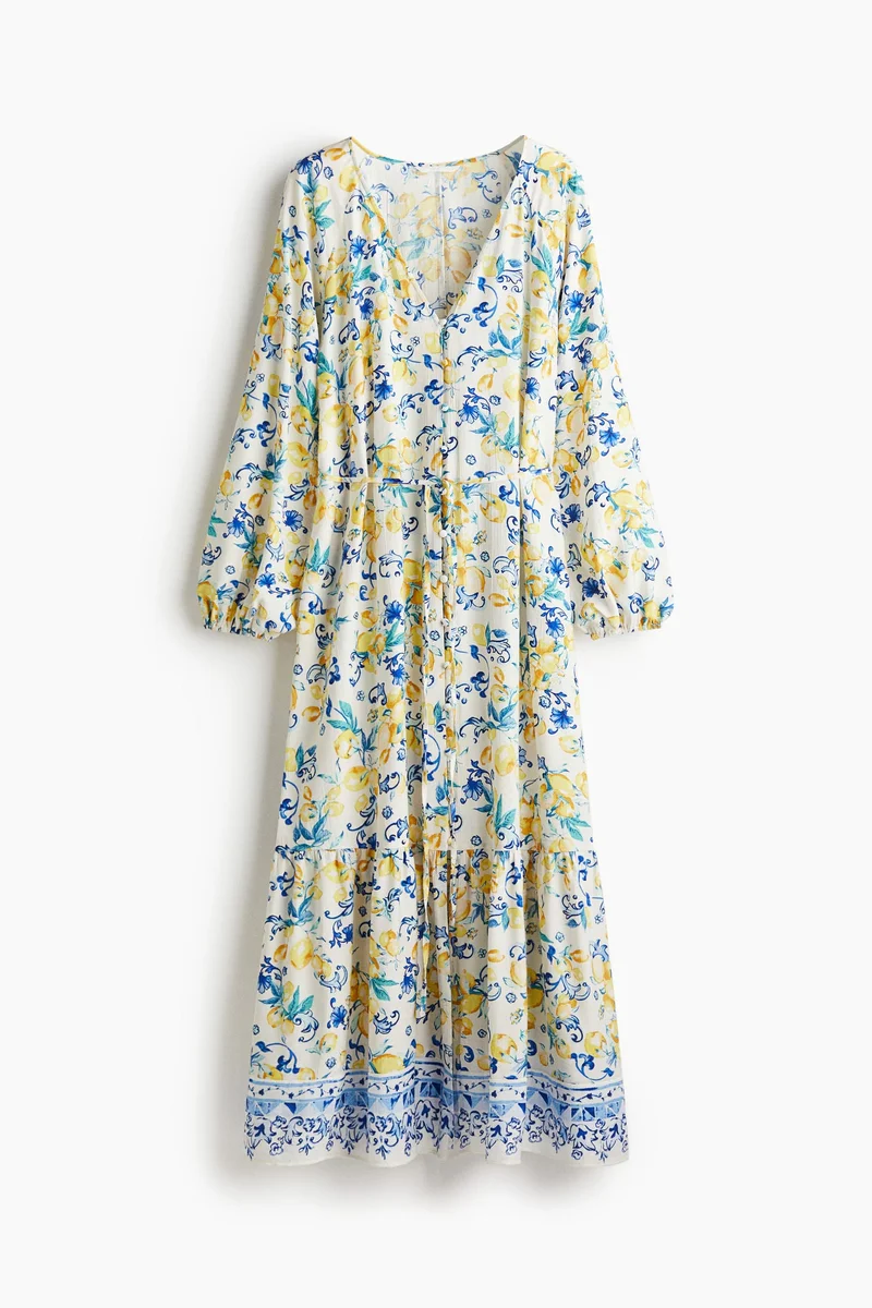 H&M Tie-belt crêpe dress