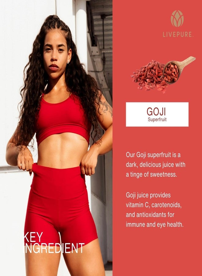 PURE Goji | 100% Pure Goji Berry Superfruit Juice | 25.35 fl oz | Antioxidant Rich & Immunity Boosting, Non GMO, Gluten Free, Natural Liquid, Kosher, Real Fruit Supplement - Image 3