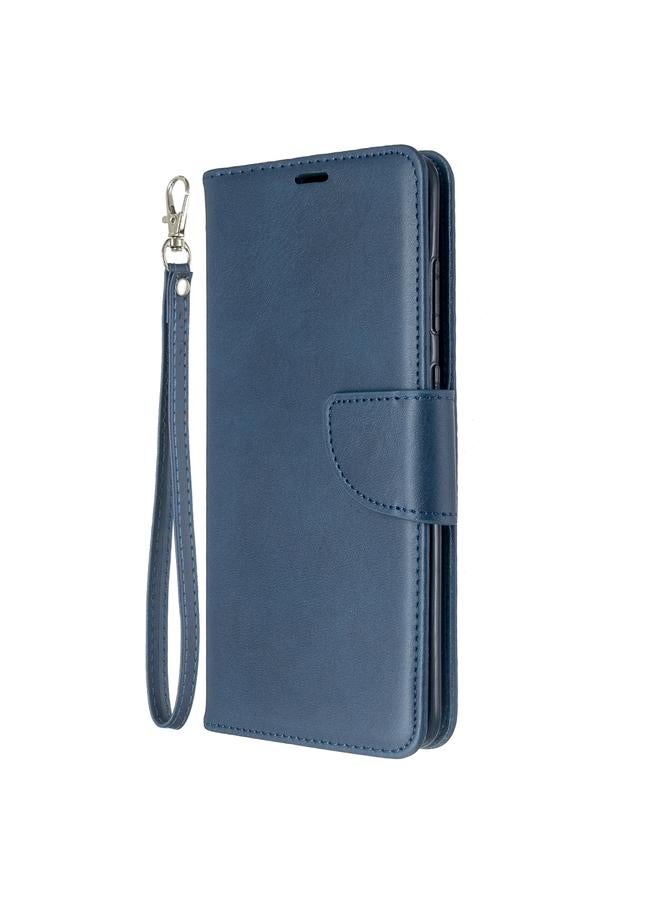 زبون جراب لهاتف Galaxy S20+ بتصميم جلد الحمل الكلاسيكي بلون نقي مع حامل وفتحات للبطاقات ومحفظة وحبل تثبيت - Image 2