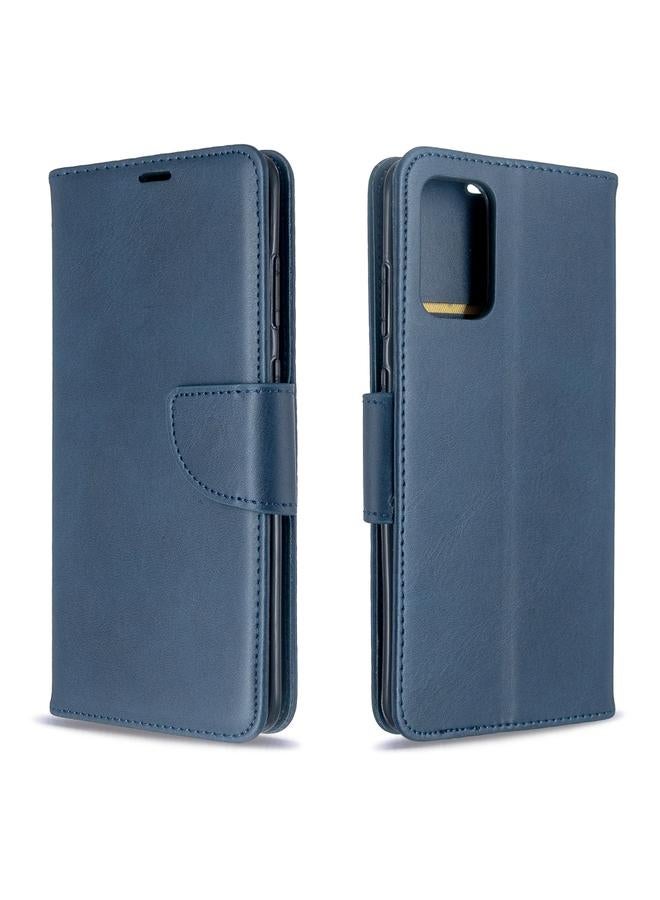 زبون جراب لهاتف Galaxy S20+ بتصميم جلد الحمل الكلاسيكي بلون نقي مع حامل وفتحات للبطاقات ومحفظة وحبل تثبيت - Image 1