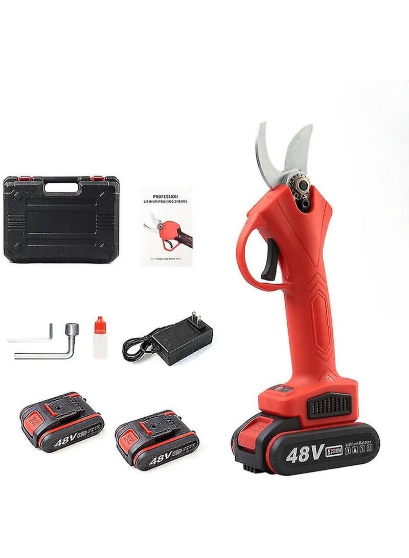 UV Enterprises Cordless Electric Pruning Shears 48V– Professional Garden Branch Trimmer & Cutter | Dual 2000mAh Batteries for Continuous Use | Stainless Steel Blades | Lightweight & Ergonomic Design - Image 1