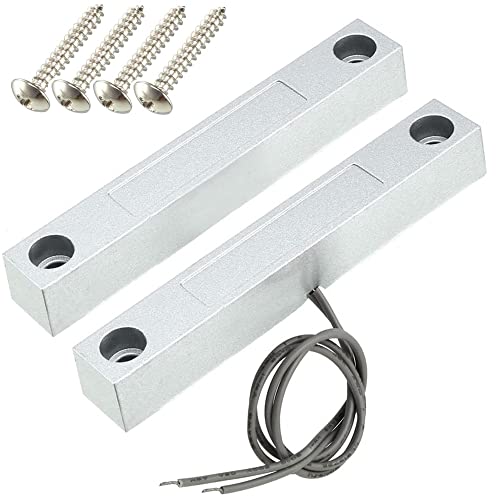 Gebildet Home Security Wired Rolling Door Contact Magnetic Reed Switch MC58 Alarm Sensor Magnetic Switch with 2 Wires for NC Applications - Image 1