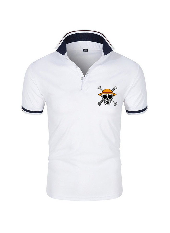 KUYING New One Piece Printed Casual Polo Shirt  - Image 1