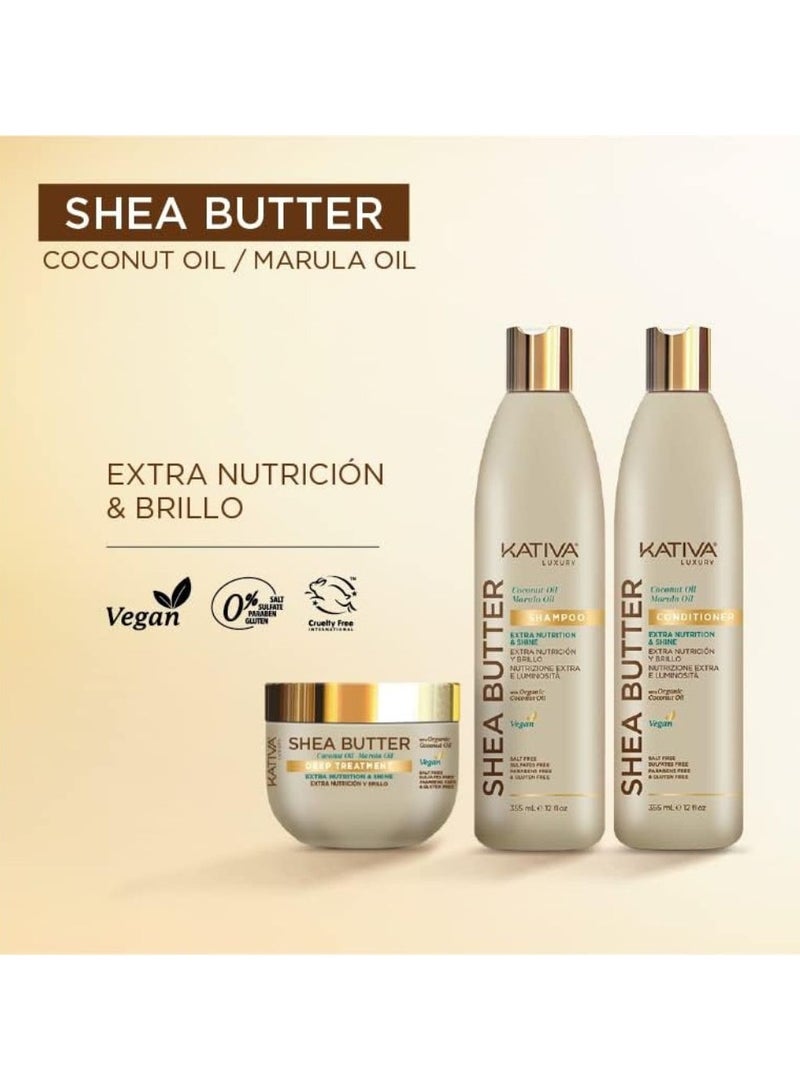 Kativa Shea Butter Shampoo Extra Nutrition and Shine 500ml - Image 3