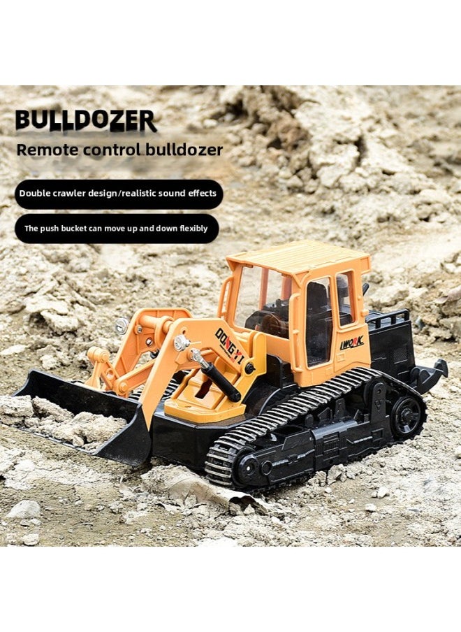 Generic Simulation Channel Excavator Boy Engineering Car Children's Alloy Remote Control Excavator Toy Model Stall Gift-Color:3822 Crane 8 Pass  - Image 4