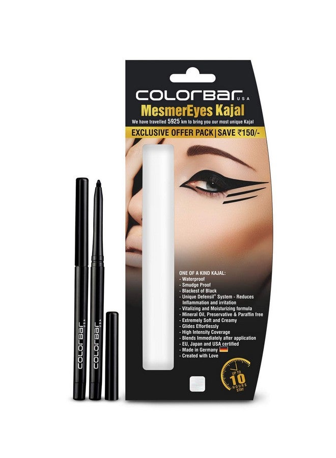 Colorbar Cosmetics Mesmereyes Matte Kajal Duo Black 0.70 G (Pack Of 2) - Image 4