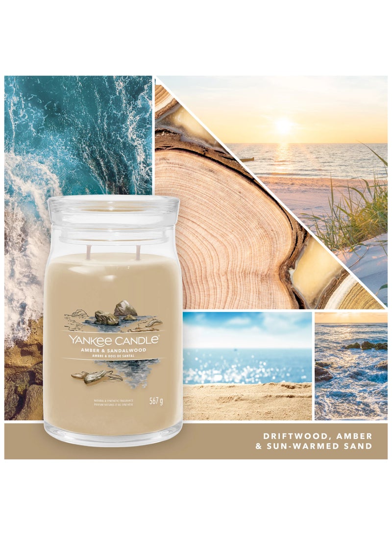 YANKEE CANDLE Amber & Sandalwood Candel Jar 567 G - Image 2