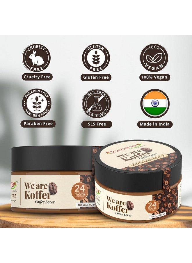 Cherisher Coffee Body Scrub for Tan Removal & Dead Skin | Natural Exfoliating Scrub for Women & Men | Glowing Skin, Smooth Texture | For All Skin Types | 100gm Unisex Skincare - Image 5