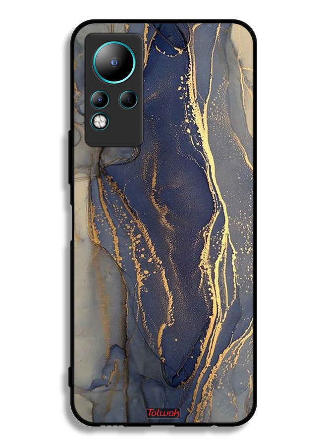 Tolwak Infinix Note 11 Protective Case Cover Gliter Marble Pattern - Image 2