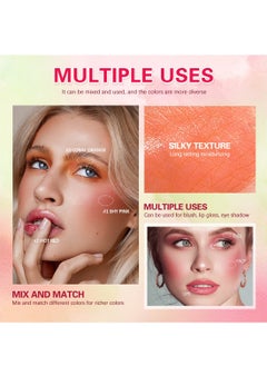 ibcccndc On-the-Go Blush Stick, Moisturizing Blush Cream, Natural Waterproof Multi-Use Lip Tint and Creamy Blush for Eyes Lips and Cheeks 19G  - Image 4