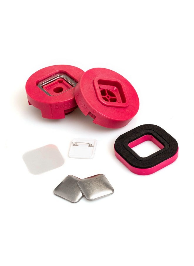 We R Memory Keepers Button Press Insert Square Makes 32Mm Diy Square Buttons Perfect For Backpacks Purses Bags And More Use With Favorite Fabrics Papers Stickers Crafting Scrapbooking  - Image 4