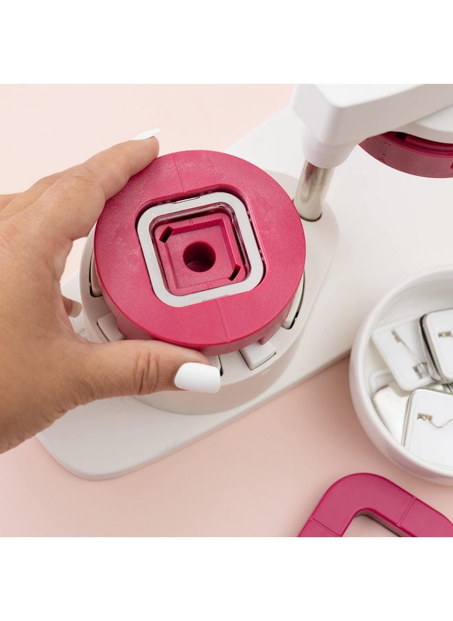 We R Memory Keepers Button Press Insert Square Makes 32Mm Diy Square Buttons Perfect For Backpacks Purses Bags And More Use With Favorite Fabrics Papers Stickers Crafting Scrapbooking  - Image 5