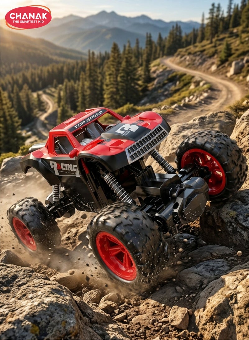 Chanak Off-Road Climbing RC Car 1:20 Scale, Rechargeable Remote Control Truck with Shock Absorbers & Anti-Skid Tires, 2.4GHz Wireless Racing Toy Car for Kids (Color as per Availability) - Image 1