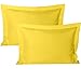 BEDSUM Microfiber Pillow Shams Set of 2, Ultra Soft and Wrinkle Resistant, Standard, Yellow - Image 2