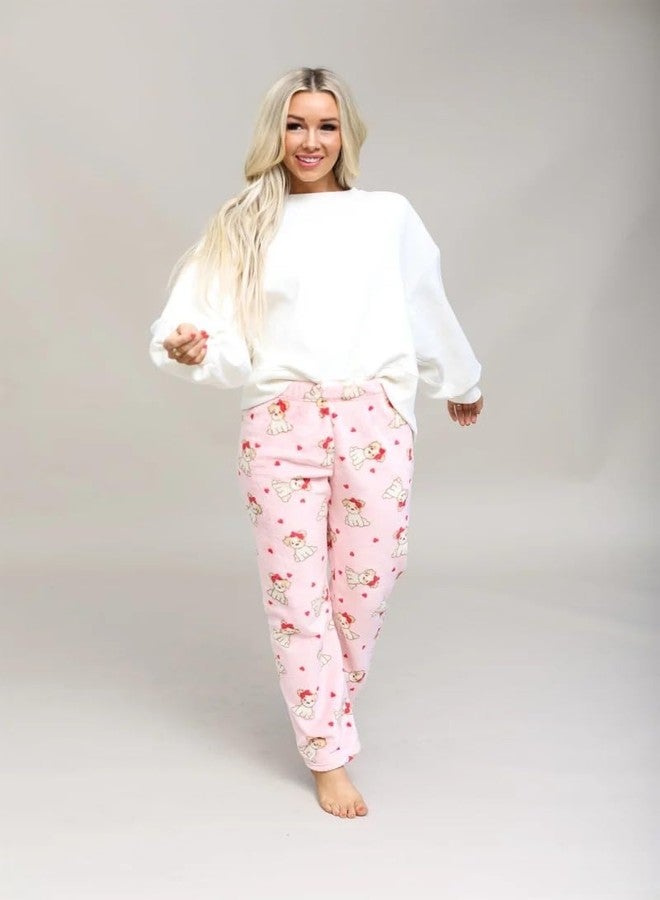 IKKAI Girls Baby Solid Winter Warm Pants Printed Pajama Fleece/Jogger Pack of 2 Multicolour - Image 2