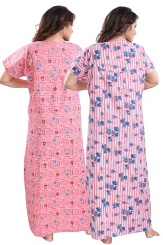 Fabme Women's Cotton Printed Nighty (Pack of 2) - Image 2