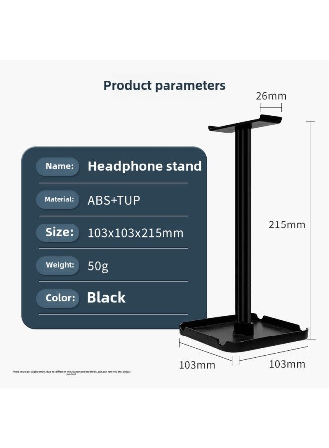 Headset Holder Headset Holder Storage Rack Special Display Shelf Internet Cafe Dormitory Computer Headset Hanger-Color:Black-Style:Cross Bracket  - Image 3
