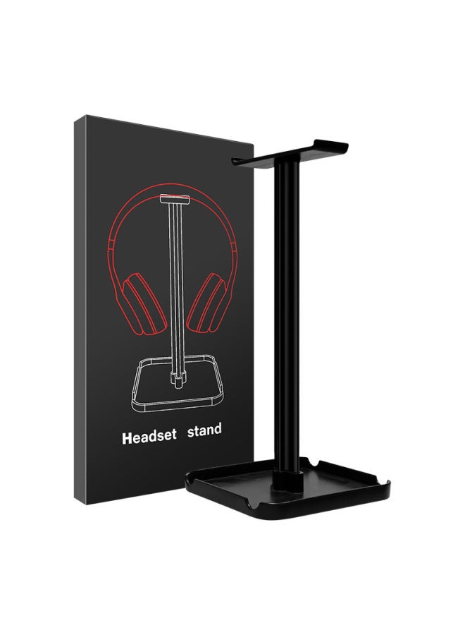 Headset Holder Headset Holder Storage Rack Special Display Shelf Internet Cafe Dormitory Computer Headset Hanger-Color:Black-Style:Cross Bracket  - Image 5