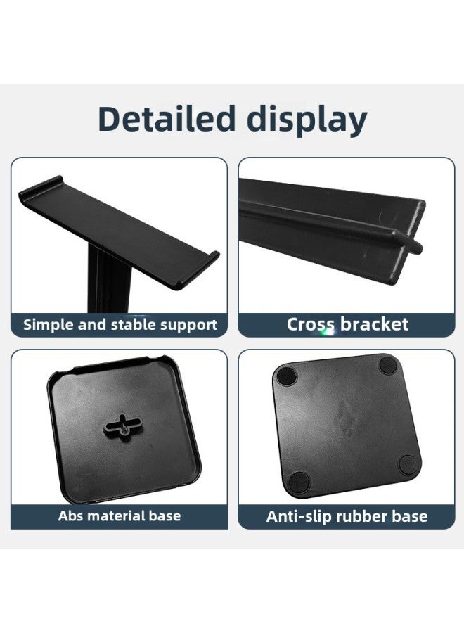 Headset Holder Headset Holder Storage Rack Special Display Shelf Internet Cafe Dormitory Computer Headset Hanger-Color:Black-Style:Cross Bracket  - Image 2