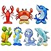 YiYou 7 Pcs Ocean Animal Balloons Standing Turtle Seahorse Dolphin Shark Crab Lobster Sea Lion Foil Balloons for Under The Sea Themed Party Decorations - Image 3