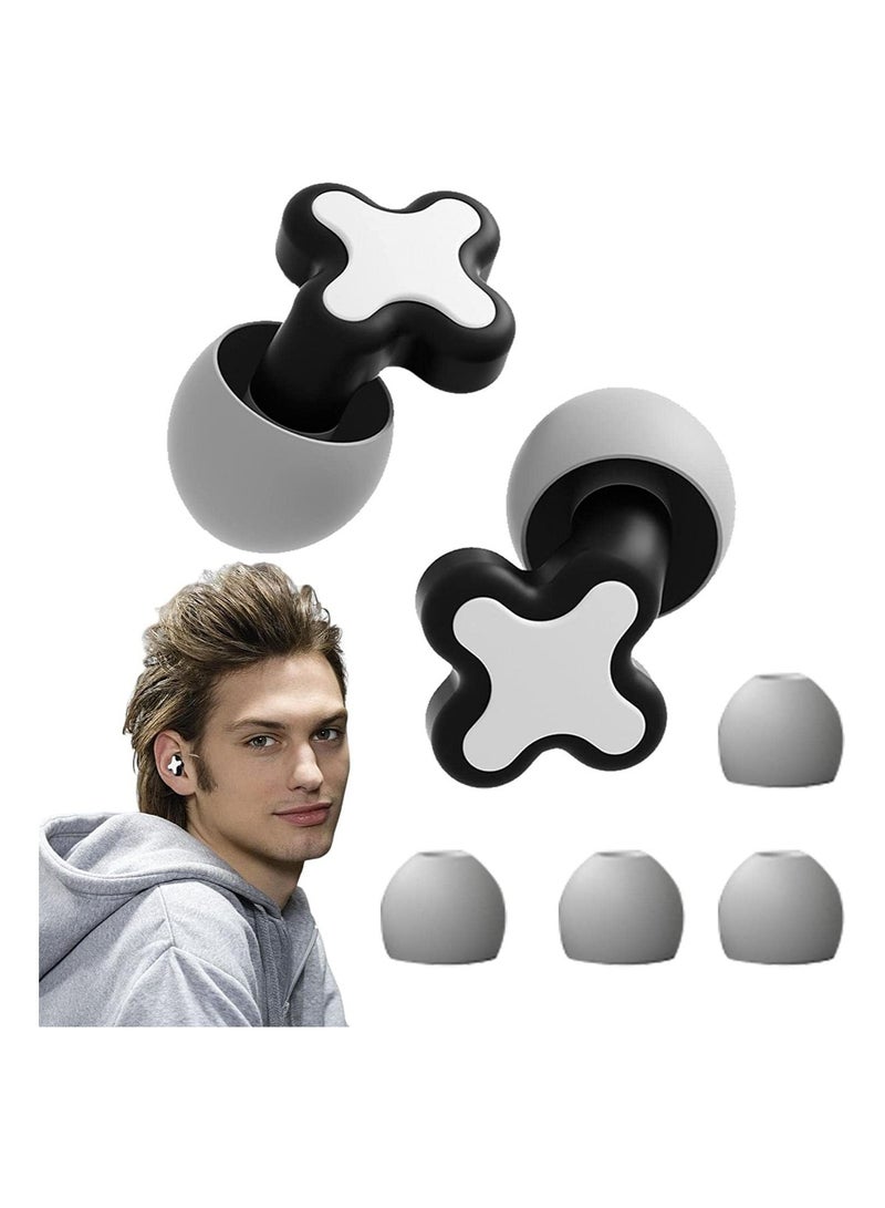 KASTWAVE Waterproof Swimming Ear Plugs, Reusable Soft Silicone Noise Canceling Earplugs for Sleeping, Studying, Airplanes, Waterproof Swim Earplugs, Gray  - Image 5
