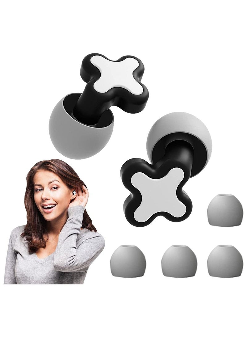 KASTWAVE Waterproof Swimming Ear Plugs, Reusable Soft Silicone Noise Canceling Earplugs for Sleeping, Studying, Airplanes, Waterproof Swim Earplugs, Gray  - Image 3