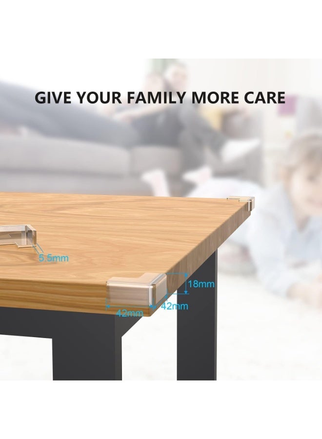 سكاي تاتش مجموعة من 12 واقيًا للزوايا ومصدات الحواف - واقيات أمان شفافة على شكل حرف L لحماية زوايا الأثاث والطاولات الحادة من عبث الأطفال - Image 3