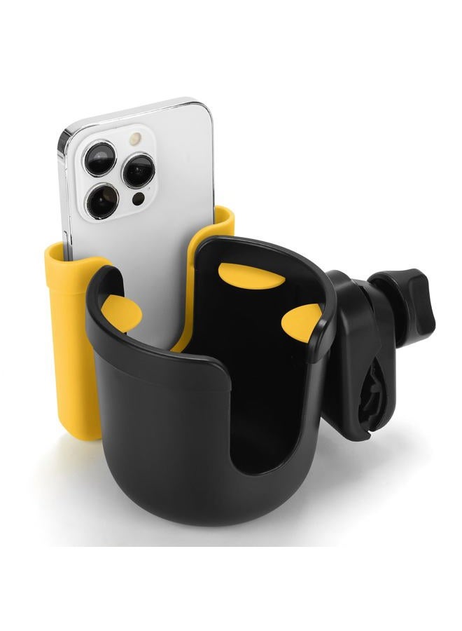 accmor 2-in-1 Stroller Phone & Cup Holder - Universal for Uppababy, Nuna, Doona & More - Image 1