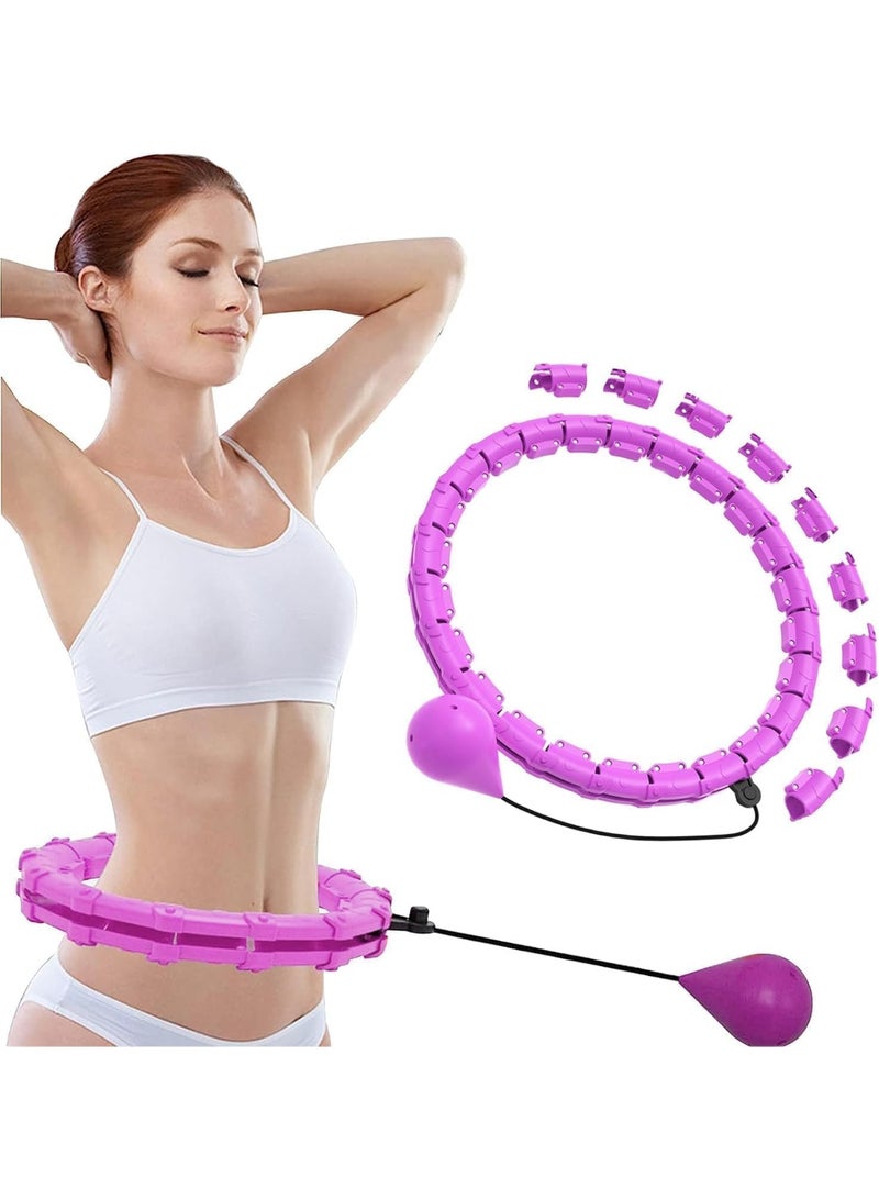 سبورت كيو طوق هولا هوب ذكي لفقدان الوزن للبالغين - معدات اللياقة البدنية للبطن 2 في 1 مع 24 عقدة قابلة للفصل - معدات تمرين هولا هوب هوب مقاومة للسقوط للرجال والنساء - Image 3