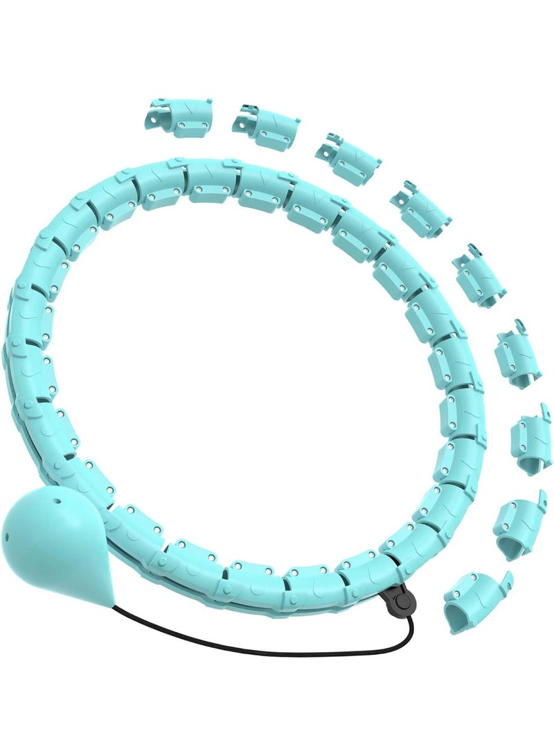 سبورت كيو طوق هولا هوب ذكي لفقدان الوزن للبالغين - معدات اللياقة البدنية للبطن 2 في 1 مع 24 عقدة قابلة للفصل - معدات تمرين هولا هوب هوب مقاومة للسقوط للرجال والنساء - Image 1