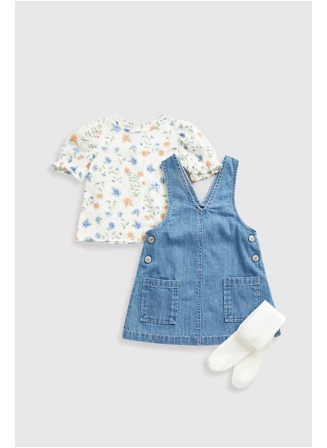 mothercare - Denim Pinny Dress - Image 1