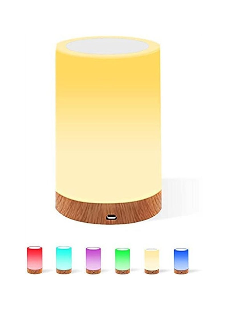 أوريتي Rgb اللون تغيير اللمس ضوء الليل قابلة للتعتيم دافئ بيضاء الحضانة، محمولة اللاسلكية الطاولة مصابيح للأطفال، الرضع، غرفة النوم - Image 1