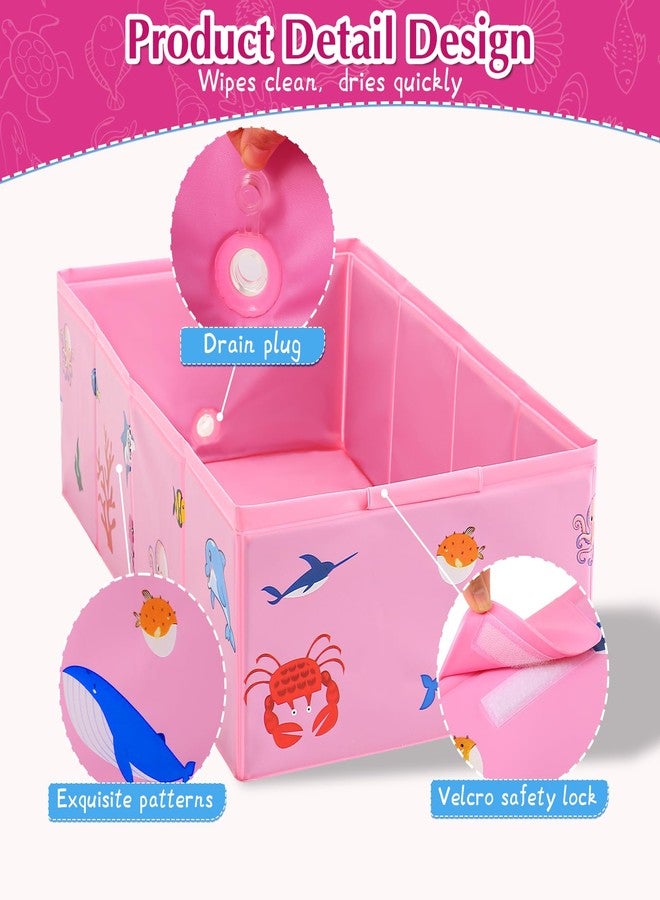 حوض استحمام قابل للطي للأطفال الرضع، حوض استحمام قابل للطي للأطفال الصغار، حوض استحمام خفيف الوزن محمول للأطفال والسفر - Image 3
