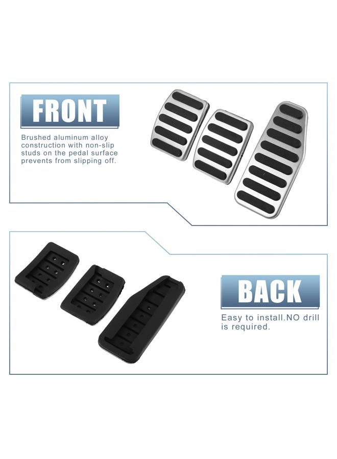 X AUTOHAUX 3pcs Accelerator Pedal and Brake Pedal Cover Set for Suzuki Swift - Image 5