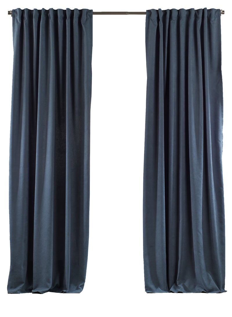 Zeenah Furniture Solid Color Home Decorative Curtains Velvet Look 2 Panels Hanging Back Tap & Rod Pocket Living Room Nursery Room Kitchen Office Windows Home Decoration  - Image 5