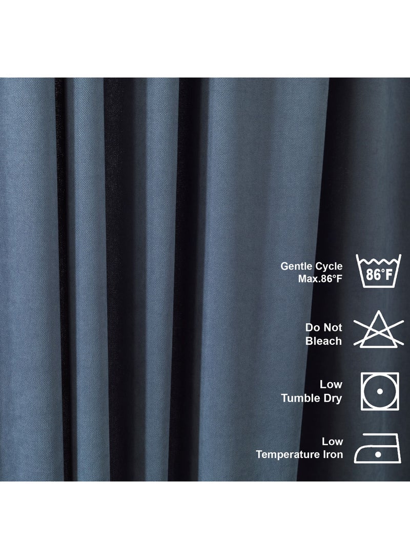Zeenah Furniture Solid Color Home Decorative Curtains Velvet Look 2 Panels Hanging Back Tap & Rod Pocket Living Room Nursery Room Kitchen Office Windows Home Decoration  - Image 4