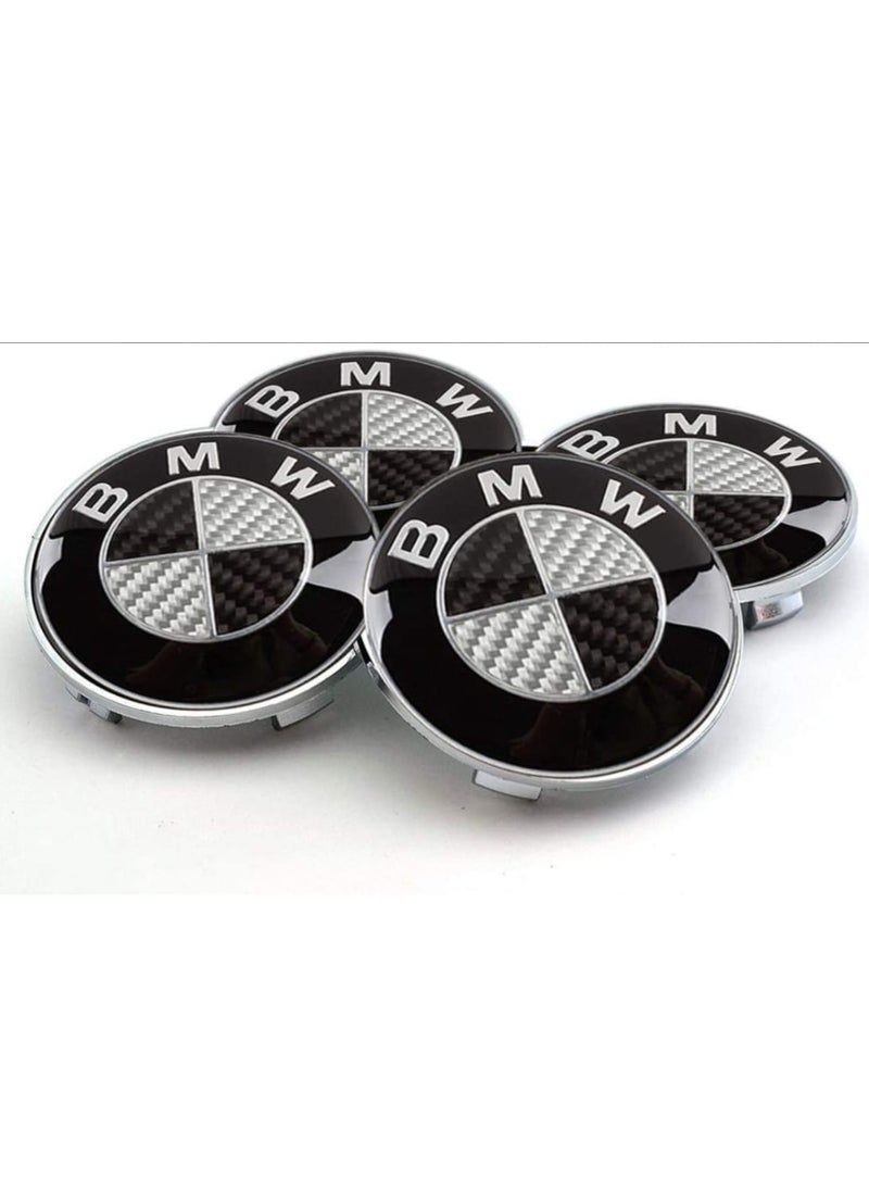 BMW BMW Black/Grey Carbon Centre Wheel Cap - F20 F30 F34 F22 F87 F32  - Image 1