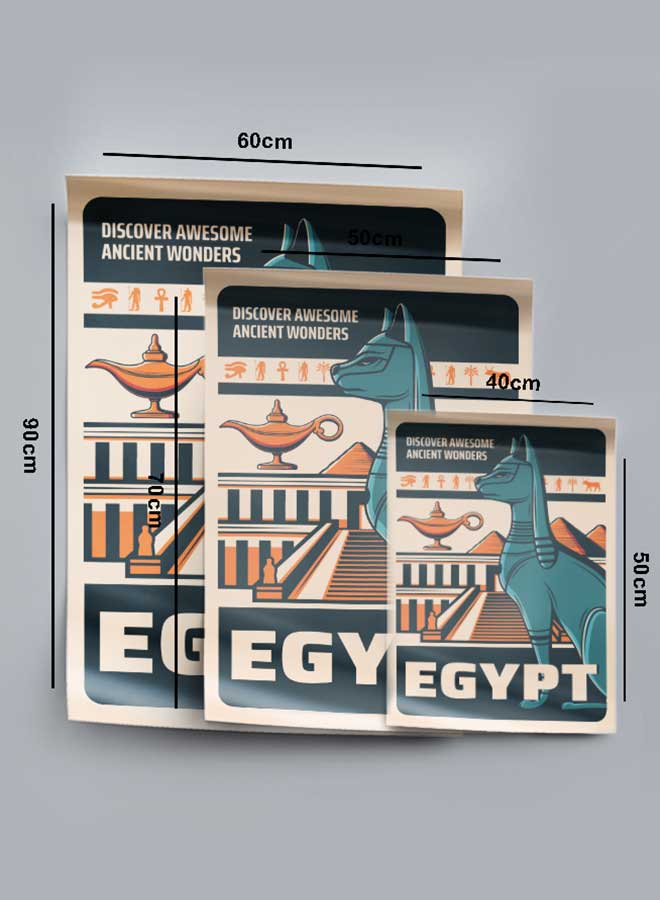 LOWHA Poster Painting Art With Four Separate Pieces Of Double-Sided Stickers Egypt For Home Bedroom Living Room And Office Decor  - Image 4