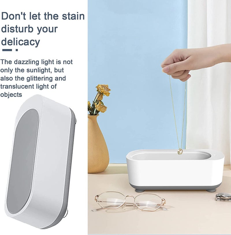 Clefairy Ultrasonic Cleaner,Ultrasonic Glasses Cleaner,Ultrasonic Pandora BraceletsCleaner,UltrasonicJewelry Cleaner,300ml Portable Professional Silver Cleaner for Ring,Earring,Necklace,Bracelets - Image 5