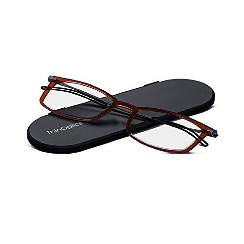 ThinOptics Unisex Adult Glasses Reading, Regular Case / Rectangle Red, 2.50 US - Image 3