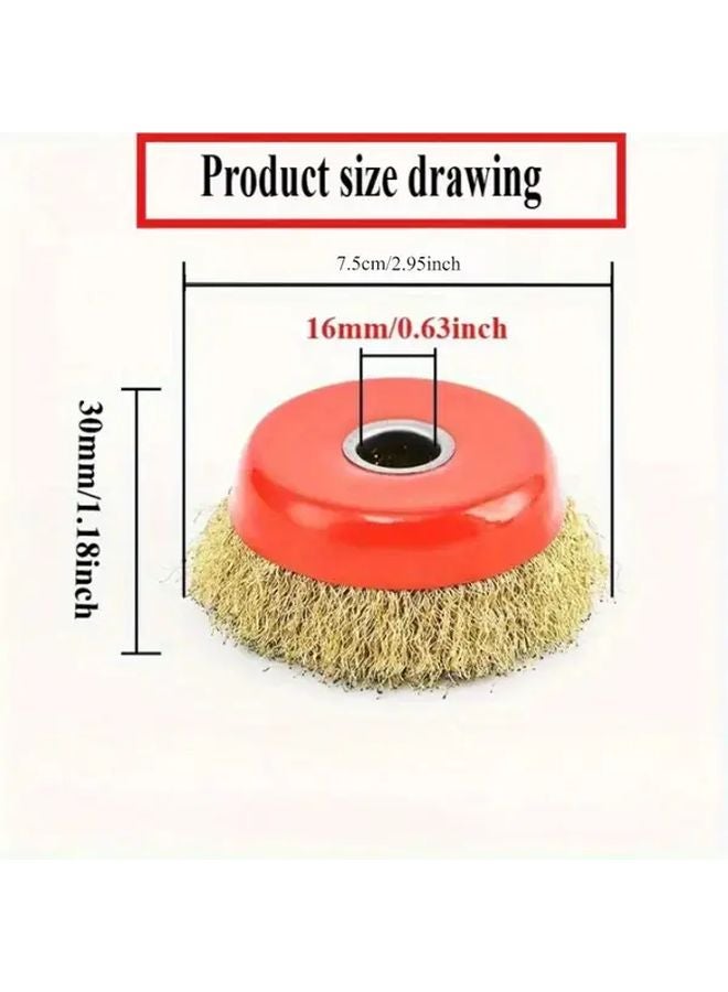 4pcs Polishing Grinding Discs Wire Brushes For Angle Grinders Metal Automotive - Image 3