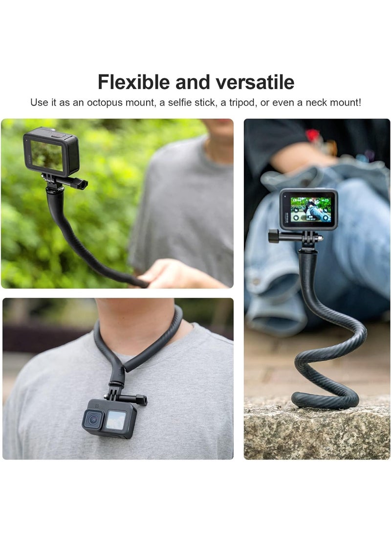 TELESIN Flexible Monkey Tail Selfie Stick Holder for GoPro Hero 13/12/11/10/9/8/7/6/5/Max/Mini, DJI OSMO Action 5 Pro 4 3 Pocket, Insta 360 X5 X4, AKASO, Monopod, Action Camera Accessories - Image 5