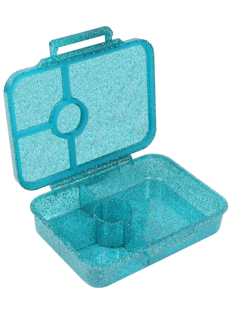 ESSEN Tritan Bento Lunch Box for Kids Girls - Teal Glitter - Image 3