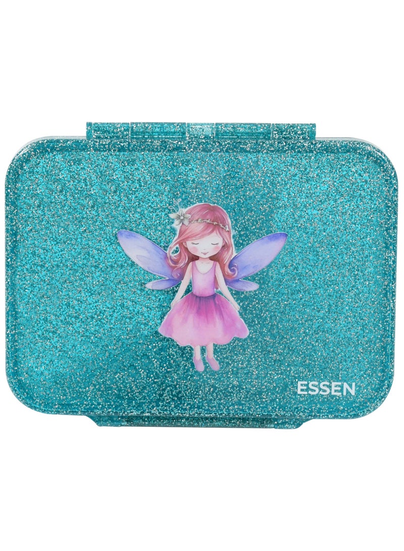 ESSEN Tritan Bento Lunch Box for Kids Girls - Teal Glitter - Image 1