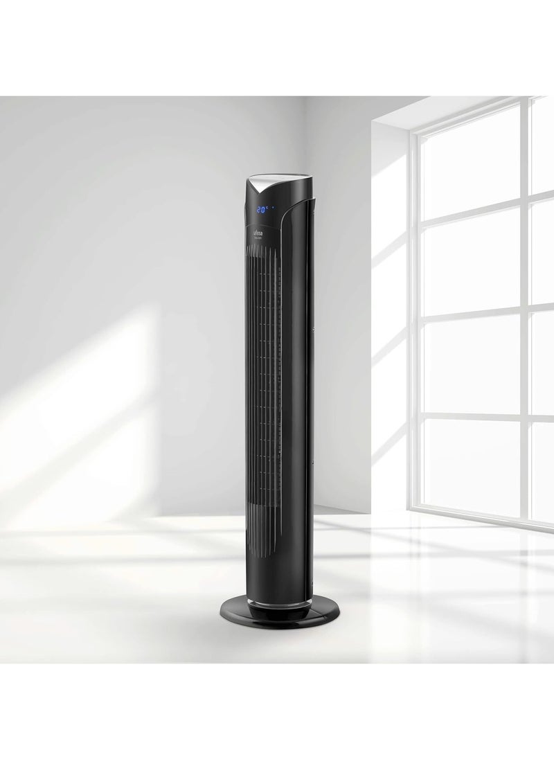 Ufesa - Ufesa Tw1700 Oslo Wi-Fi Tower Fan Can Be Controlled By The App, Remote Control And Touch Panel. It Has A 12-Hour Timer, Offers 3 Speed Settings And Has A Power Output Of 45W. - Image 1