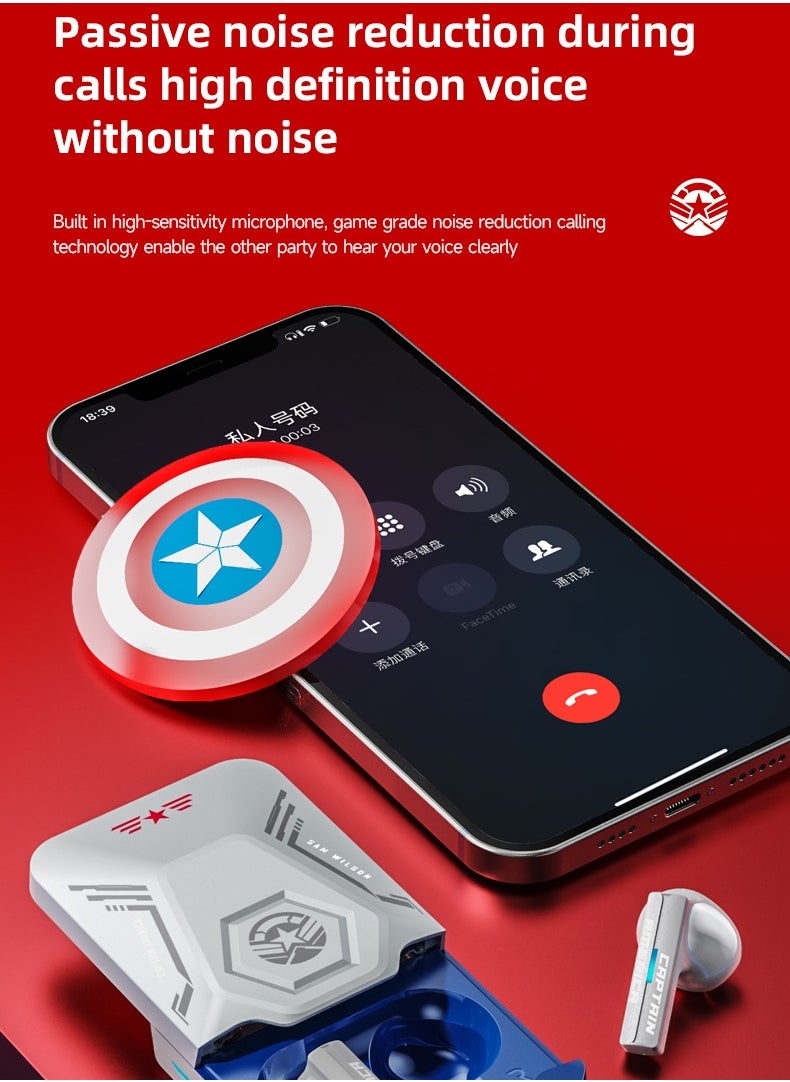 Generic - Marvel Black Panther Gaming Earbuds, Bluetooth 5.3 True Wireless, 13mm Dynamic Drivers, 360° Surround Sound, Type-C Fast Charging - Image 1