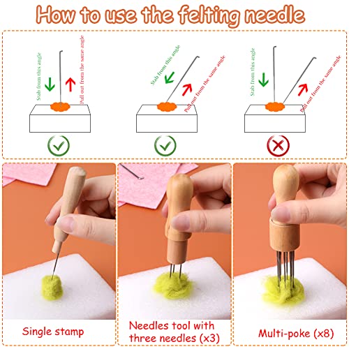 Mayboos 132 Pc Wool Felting Needles - 3 Sizes, Beginner to Professional - Image 3